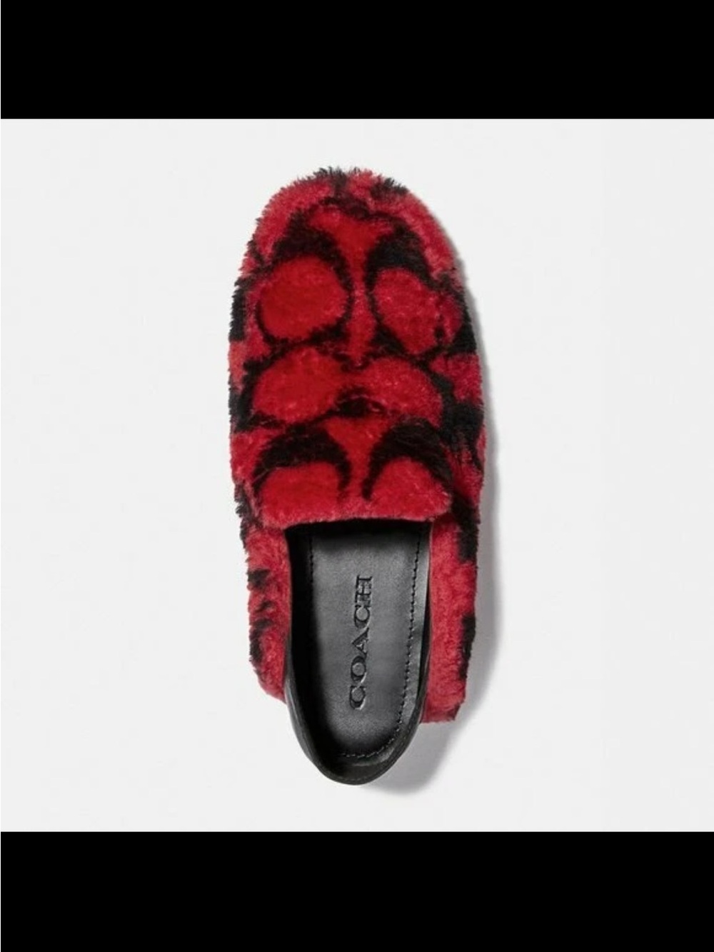 Coach Holly Signature Shearling Loafers Size 7.5 – Raspberry/Black – $275 Retail